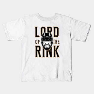 Lord of the Rink - Hockey - Black and Gold - Funny Kids T-Shirt